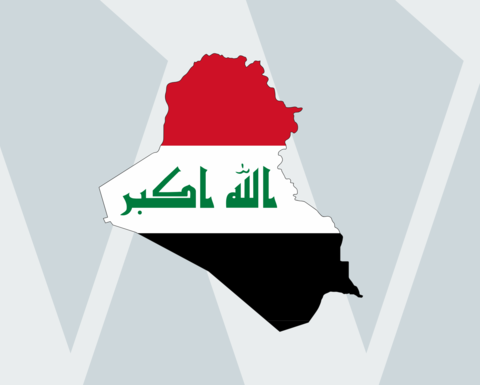 Imagine of Iraq with Flag Design 