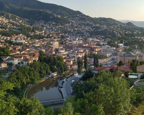 Aerial view of Sarajevo